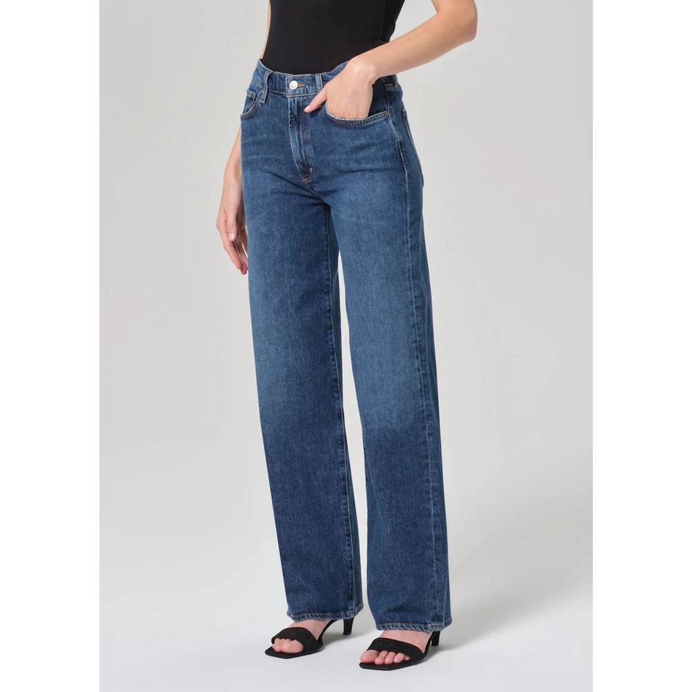 NEW AGOLDE harper mid rise straight jeans in tempo - Picture 4 of 4